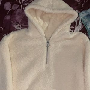 White Fluffy hoodie